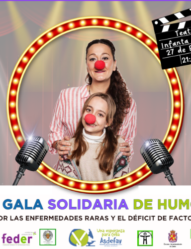 V Gala Solidaria de Humor ASDEFAV Una esperanza para Celia por la investigación de las enfermedades raras y el déficit de factor v