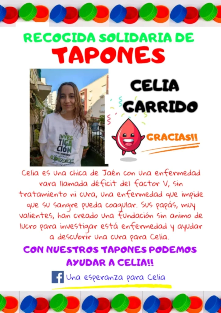 Más tapones solidarios, esta vez del CEIP Vicente Aleixandre de Granada